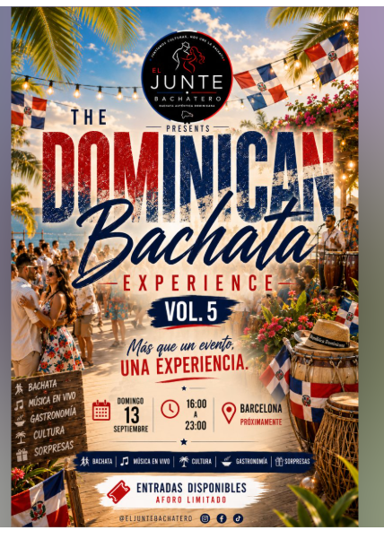 Cartel de El Junte Bachatero Vol. 5 — Dominican Bachata Experience