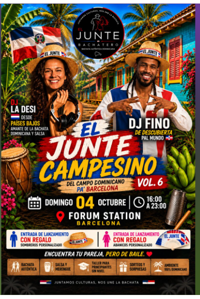 Cartel de El Junte Bachatero Vol. 6 — El Junte Campesino