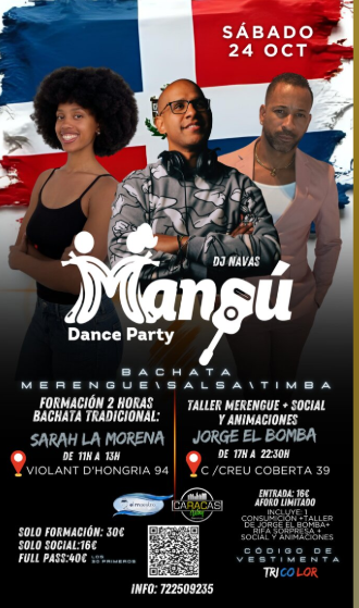 Formación 2 h con Sarah La Morena + Mangú Dance Party